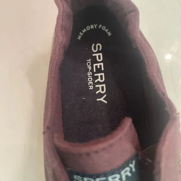 Sperry Top Sider Shoes Womens 5.5 Crest Vibe Sneakers Maroon Fabric - Picture 4 of 11
